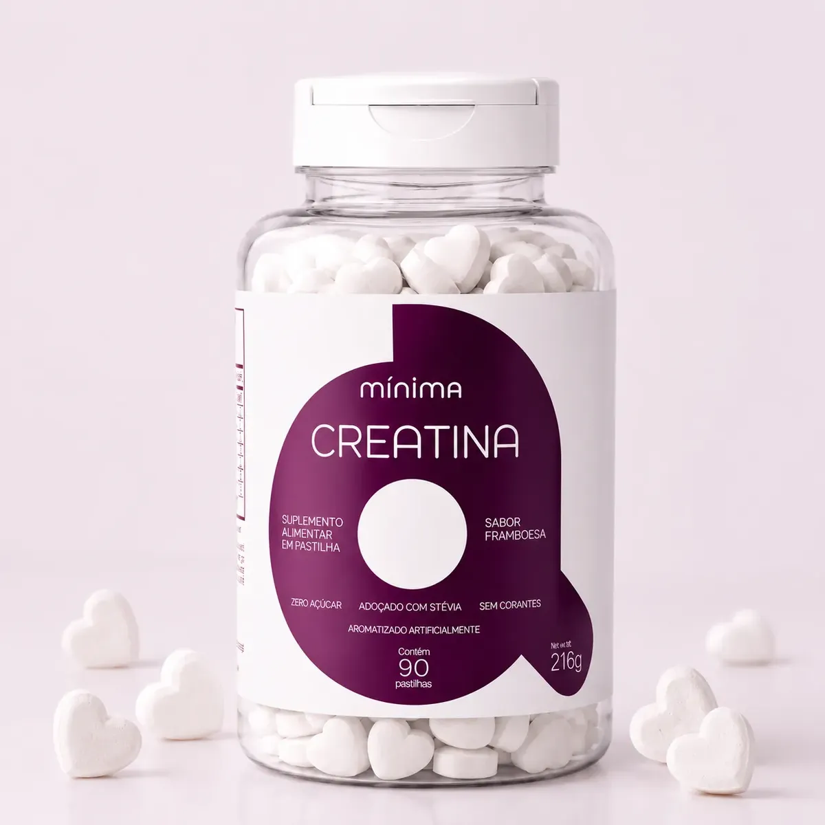 Melhor creatina mastigável em pastilha sabor framboesa